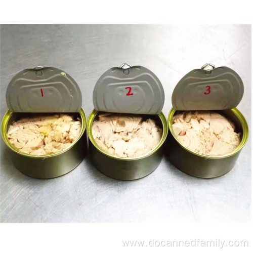 Clean and hygienic tuna in vegetable oil